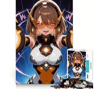 Rompecabezas de 1000 Piezas de Chica Anime con Engranaje futurista,Juguete de construcción Focus,Ajuste Firme,Montaje Seguro,Juguete de Entretenimiento para Interiores (50x75cm)