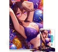 Rompecabezas de 1000 Piezas de Chica Anime con Globos para Adultos Juego Mental Divertido con tecnología Avanzada de Corte láser Un desafío entretenido para Pasar el Tiempo (50x75cm)