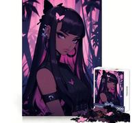 Rompecabezas de 1000 Piezas de Chica Anime con Mariposas para Adultos Ideal para Mentes ágiles y fáciles de Usar Ajuste Firme Regalo Festivo (38x26cm)