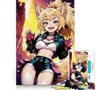 Rompecabezas de 1000 Piezas de Chica Anime con Orejas de Zorro Juego de Habilidad Mental Ajuste Estable Sin Piezas Sueltas Un pasatiempo Divertido para Fines de Semana Largos (50x75cm)