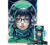 Rompecabezas de 1000 Piezas de Chica Anime con Traje Espacial para Adolescentes Juego de Memoria Mental Cierre Seguro sin Piezas Sueltas Ideal para Viajar Juego para ejercitar la Mente