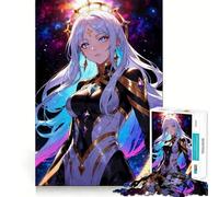 Rompecabezas de 1000 Piezas de Chica Anime en Cosmos para Adolescentes Diversión para estimular la Mente Manualidad de Corte de Alta precisión Actividad Relajante para desconectar (38x26cm)