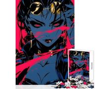 Rompecabezas de 1000 Piezas de Chica de Anime con Gafas de Sol Juguetes de decoración para el hogar Gran Regalo Juegos educativos con póster a Juego y Hoja de Trivia tamaño 50x75cm