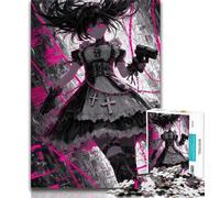 Rompecabezas de 1000 Piezas de Chica gótica de Anime para Adultos y Adolescentes Ideal como Juego Educativo o decoración del hogar Regalo Ideal para Toda la Familia 38x26cm