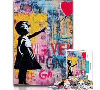 Rompecabezas de 1000 Piezas de Chica Grafiti para Adultos y Adolescentes, Juguetes educativos, antiestrés, con Papá Noel (38x26cm)