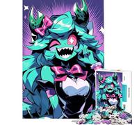 Rompecabezas de 1000 Piezas de Chica Monstruo de Anime Un Reto para completar Pero un Juguete Divertido y humorístico para Decorar la Pared Ideal para niños de 14 años en adelante (38x52cm)