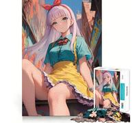 Rompecabezas de 1000 Piezas de Chicas Adolescentes Estilo Anime Urbano,Juego de Memoria Mental,Cierre Seguro,sin Piezas Sueltas,Ideal para Viajar, ejercitar la Mente (38x26cm)