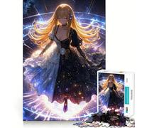 Rompecabezas de 1000 Piezas de Chicas Anime en el Espacio para Adolescentes Juego de Memoria Mental Cierre Seguro sin Piezas Sueltas Ideal para Viajar Juego para ejercitar la Mente