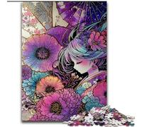 Rompecabezas de 1000 Piezas de Chicas de Anime japonesas para Adultos, Ideal para aliviar el estrés, Pasar el rato en casa e interactuar Entre Padres e Hijos (26x38cm)