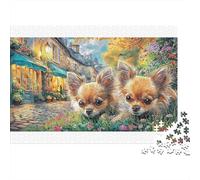 Rompecabezas de 1000 Piezas de Chihuahua, 100% cartón Reciclado, para Adultos, con una Hermosa ilustración Que estimula la Mente. 52 x 38 cm / 1000 Piezas.