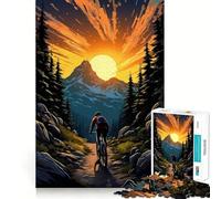 Rompecabezas de 1000 Piezas de Ciclismo de montaña para Adolescentes Juguete Intelectual para Fortalecer los Lazos Familiares Corte de Calidad Regalo Memorable (38x26cm)
