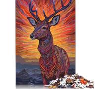 Rompecabezas de 1000 Piezas de Ciervos para Adultos y Adolescentes, de Madera, sostenible, 75 x 50 cm.