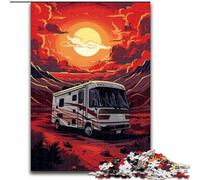 Rompecabezas de 1000 Piezas de Coche al Atardecer de Madera, Divertido Juego de ingenio para Adolescentes, Vacaciones, 50x75cm