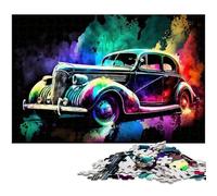 Rompecabezas de 1000 Piezas de Coche Deportivo clásico Colorido, Ideal para Adultos, Actividades Familiares, decoración del hogar, 50x75cm/19,68x29,52 Pulgadas.