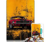 Rompecabezas de 1000 Piezas de Coche Deportivo Dorado Ejercita tu Cerebro Juguetes adictivos para Cultivar la Paciencia Juego de desafío único 38x26cm