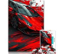 Rompecabezas de 1000 Piezas de Coches Deportivos clásicos Coloridos Rompecabezas de 1000 Piezas para Adolescentes y Adultos, con póster a Juego y Hoja de Trivia para Mayores de 14 años 50x75cm