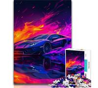 Rompecabezas de 1000 Piezas de Coches Deportivos clásicos de Colores para Adolescentes Juegos educativos decoración del hogar y Regalos para Toda la Familia (38x26cm)