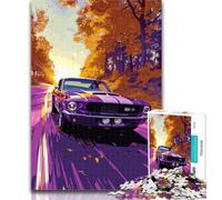 Rompecabezas de 1000 Piezas de Coches Deportivos clásicos geniales, Rompecabezas de 1000 Piezas para Adultos, Regalo, con póster a Juego y Hoja de Trivia para Mayores de 14 años, 26x38cm