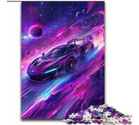 Rompecabezas de 1000 Piezas de Coches Deportivos en el Espacio para Adultos y Adolescentes, para Mayores de 14 años Entrena tu Cerebro y Tus Manos Regalos navideños (26x38cm)