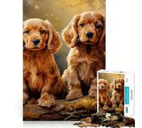 Rompecabezas de 1000 Piezas de Cocker Spaniel Americano para Adolescentes Estimula la Mente Divertido Cierre Seguro Sin Piezas Sueltas Una Forma entretenida de Pasar el Tiempo Libre (38x52cm)