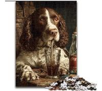 Rompecabezas de 1000 Piezas de Cocker Spaniel para Adultos, Regalos, Juegos educativos, Juguetes de Bricolaje con póster a Juego y Hoja de Trivia para Mayores de 14 años (26x38cm)