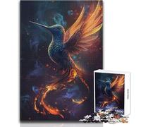 Rompecabezas de 1000 Piezas de Cola de fénix y colibrí para Adultos Juego Creativo de resolución de Problemas Idea de Regalo Memorable y conmovedora Tamaño 50x75cm