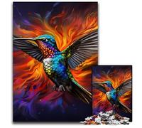 Rompecabezas de 1000 Piezas de colibrí Colorido,Rompecabezas Imposible para Adultos,Adolescentes y familias,decoración Hacer tú Mismo y un desafío para el Cerebro,50x75cm