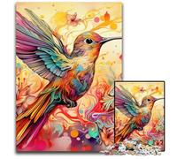 Rompecabezas de 1000 Piezas de colibrí de Colores, desafiante, Divertido y Familiar, Adolescentes, 26x38cm/10,23x14,96 Pulgadas.