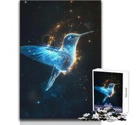 Rompecabezas de 1000 Piezas de colibrí en Polvo de Estrellas Ideal para un Ambiente Acogedor en Interiores Juguete de precisión Duradero con Enclavamiento Tamaño: 38x52cm