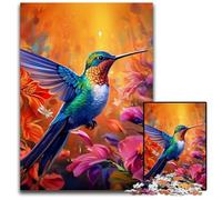 Rompecabezas de 1000 Piezas de colibrí,Rompecabezas imposibles para Adultos,Adolescentes y familias,decoración Hacer tú Mismo y un desafío para el Cerebro,50x75cm/19,68x29,52 Pulgadas