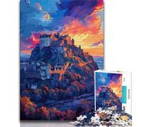 Rompecabezas de 1000 Piezas de Colores de Castell Caernarfon para Adultos Entrena tu Cerebro y Tus Manos Regalos para Amigos y Familiares (50x75cm)