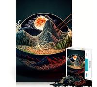 Rompecabezas de 1000 Piezas de Comida Japonesa Ramen para Adolescentes, Juguete de lógica Mental, Tranquilo, Firme, de Corte Santa Wish (38x52cm)