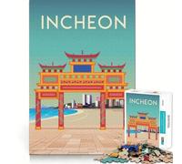 Rompecabezas de 1000 Piezas de Corea del Sur, Flawless Fit Art, Brain Boosting Play, Rest Time Play, Christmas Wall Art (38x26cm)