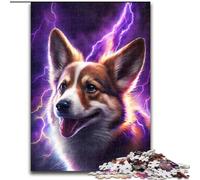 Rompecabezas de 1000 Piezas de Corgi Colorido de Madera, Divertido Juego de ingenio para Adolescentes, Fiestas, 50x75cm