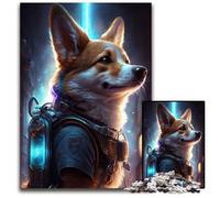 Rompecabezas de 1000 Piezas de Corgi Dog para Adultos, Ideal para diversión Familiar, relajación y Regalos navideños, 26x38cm (10,23x14,96 Pulgadas)