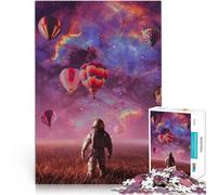 Rompecabezas de 1000 Piezas de Corte de precisión Astronauta más allá del Cielo Hecho de cartón para Mayores de 14 años Juego de ingenio Juegos Juguetes Regalo tamaño:26x38cm/10.24x14.96pulgada