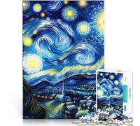 Rompecabezas de 1000 Piezas de Corte de precisión Casa bajo Las Estrellas por la Noche Hecho de Papel，para Mayores de 14 años Un desafío difícil Regalos de Juegos desafiantes。tamaño：26x38cm