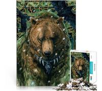 Rompecabezas de 1000 Piezas de Corte de precisión Oso Odín Hecho de Papel,para Mayores de 14 años Juguetes para el Entretenimiento Familiar Regalo para cumpleaños。tamaño:26x38cm/10.24x14.96pulgada