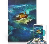 Rompecabezas de 1000 Piezas de Corte de precisión Un pequeño Barco en un Gran Viaje Hecho de Madera para Mayores de 14 años Juego Imposible Regalos de Juegos desafiantes tamaño：50x75cm