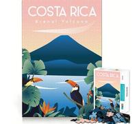 Rompecabezas de 1000 Piezas de Costa Rica,Arte de Corte preciso,Juego cognitivo,diversión para el Tiempo Libre,Escena navideña (38x26cm)