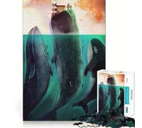 Rompecabezas de 1000 Piezas de Criaturas submarinas para Adultos Divertido Juego de Memoria Componentes Resistentes y de Corte Limpio aliviar el estrés (38x52cm)