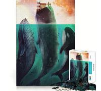 Rompecabezas de 1000 Piezas de Criaturas submarinas para Adultos Divertido Juego de Memoria Componentes Resistentes y de Corte Limpio aliviar el estrés (38x26cm)