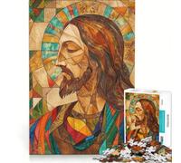 Rompecabezas de 1000 Piezas de Cristo, Juguetes para armar, Actividades Familiares, con Piezas de Formas aleatorias Que encajan Perfectamente 38x52cm