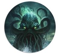 Rompecabezas de 1000 Piezas de Cthulhu Rising,Rompecabezas Redondo de 1000 Piezas para Adultos,Ideal para Relajarse y desafiarse,decoración Colorida para el hogar,Regalo Ideal para Amigos