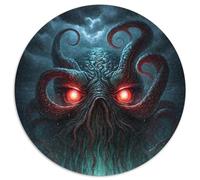 Rompecabezas de 1000 Piezas de Cthulhu Rising, Rompecabezas Redondos de 1000 Piezas para Adultos, Ideal para diversión Familiar, relajación y Regalos navideños, 1000 Piezas (67,5x67,5cm)