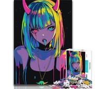 Rompecabezas de 1000 Piezas de Demon Dragon Girl para Adultos y Adolescentes Juguete Educativo Toda la Familia (50x75cm)