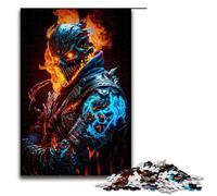 Rompecabezas de 1000 Piezas de Demonio de Fuego Regalo para Adultos Lista de Deseos navideña con Papá Noel para Adolescentes de 14 años en adelante 75 x 50 cm