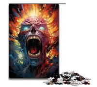 Rompecabezas de 1000 Piezas de Demonio psicodélico Colorido Rompecabezas de Madera Juegos educativos decoración del hogar 75 x 50 cm