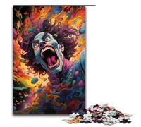 Rompecabezas de 1000 Piezas de Demonios Locos y Coloridos Regalos para Adultos Rompecabezas navideños con Papá Noel para Adolescentes de 14 años en adelante 1000 Piezas (75 x 50 cm)