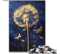 Rompecabezas de 1000 Piezas de Diente de león con libélulas para Adolescentes Interacción Entre Padres e Hijos Que Reduce el estrés (26x38cm)